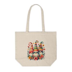 Spring Garden Gnome Custom Canvas Tote Bag